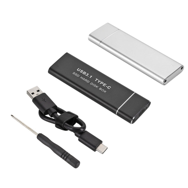 F018C M.2 NGFF To USB3.1 SSD Solid Aluminum Type-C Mobile Hard Drive Enclosure