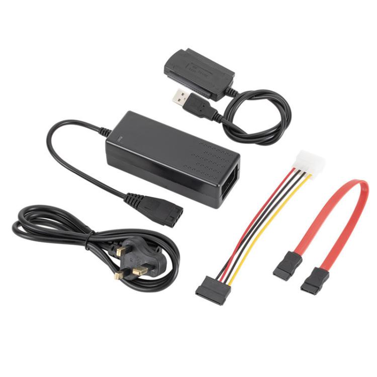 YP009 Three-Purpose USB to IDE/SATA Easy Drive Cable Hard Disk Drive Data Cable with Power Supply