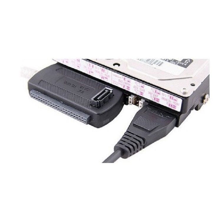 YP009 Three-Purpose USB to IDE/SATA Easy Drive Cable Hard Disk Drive Data Cable with Power Supply