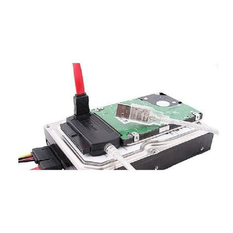 YP009 Three-Purpose USB to IDE/SATA Easy Drive Cable Hard Disk Drive Data Cable with Power Supply