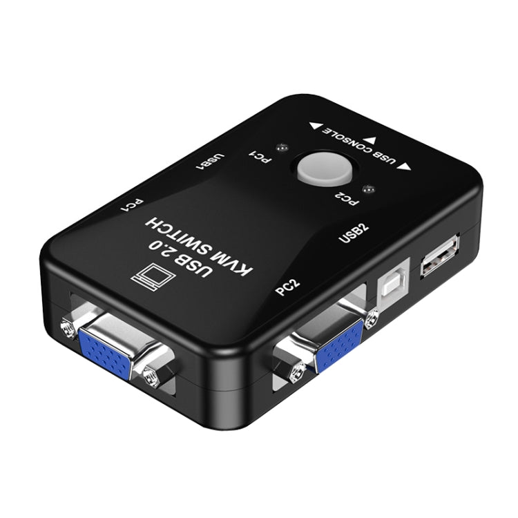 HW1701 2 iekšā 1 izeja KVM komutators 2 portu manuāls VGA slēdzis USB ar tastatūras peles pārslēgšanu