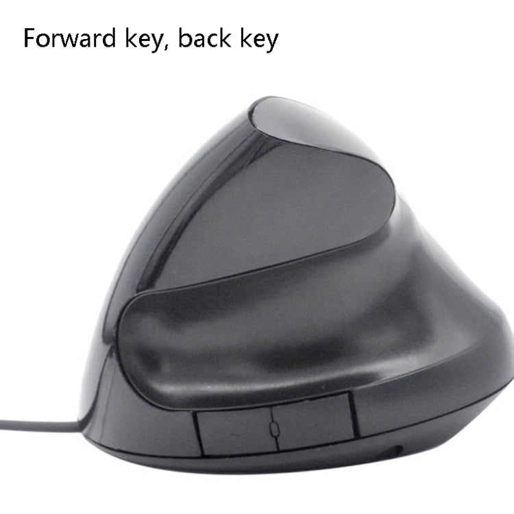 JSY-12 5 Keys USB Wired Vertical Mouse Ergonomic Wrist Brace Optical Mouse