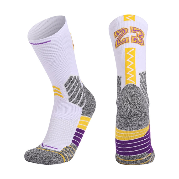 Men Terry Non-Slip Mid-Tube Sports Socks Basketball Socks
