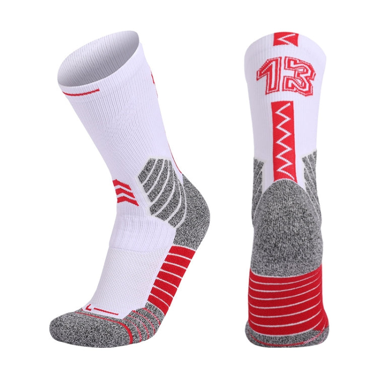 Men Terry Non-Slip Mid-Tube Sports Socks Basketball Socks