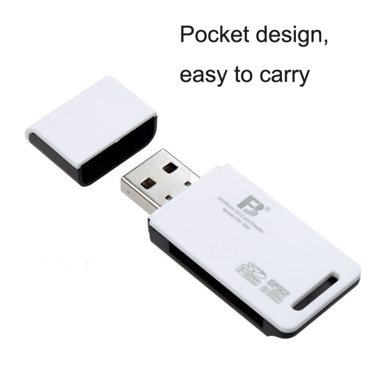 5 PCS FB FB-360 2 in 1 USB Computer Card Reader
