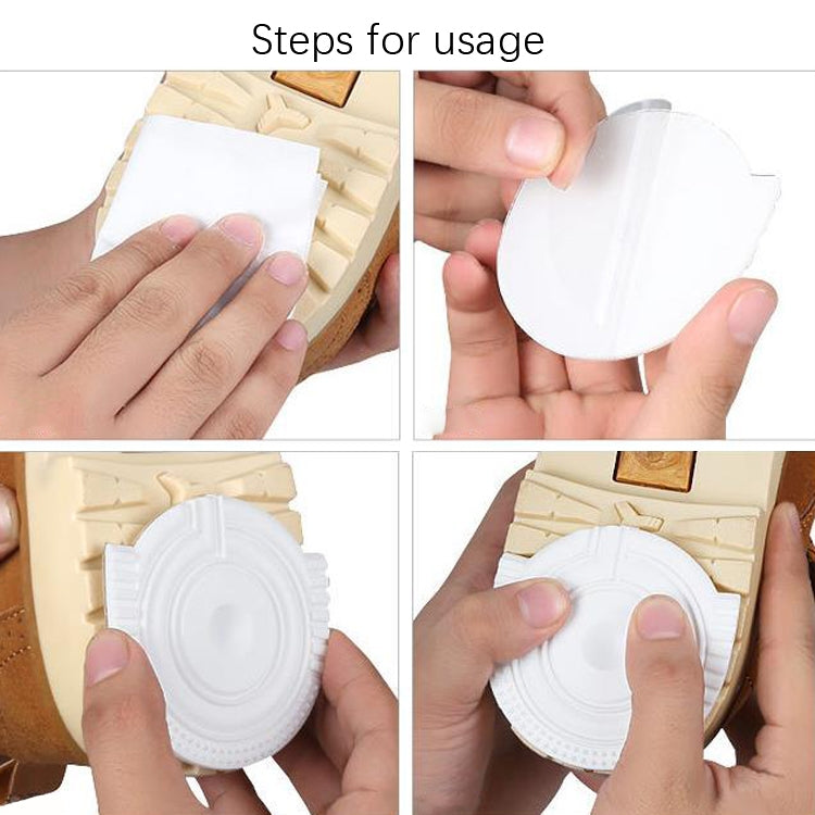 2 Pairs Sole Wear-Resistant Rubber Cuttable Sports Anti-Slip Sticker