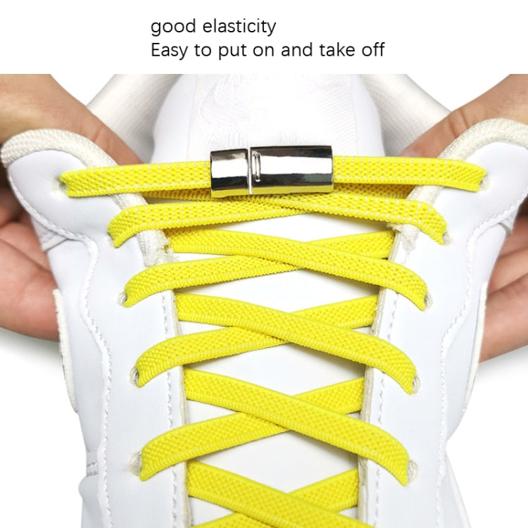 SLK28 Metal Magnetic Buckle Elastic Free Tied Laces, Style: Gold Magnetic Buckle