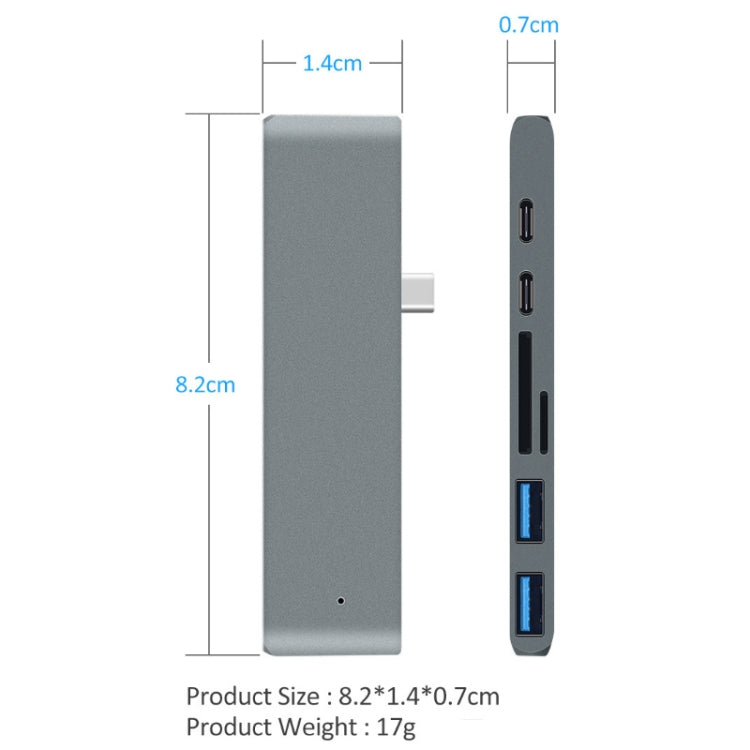 TYPE-C To 4K HDMI HUB Docking Station TF/SD Card Reader For MacBook Pro