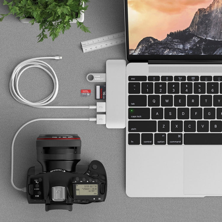 TYPE-C To 4K HDMI HUB Docking Station TF/SD Card Reader For MacBook Pro