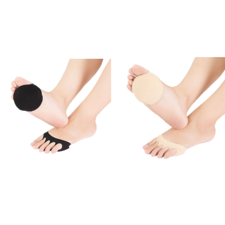 3 PCS Ice Silk Sweat-absorbing Invisible Forefoot Sponge Pad Five-finger Socks