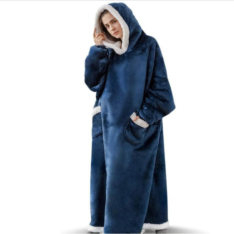 Wearable Flannel Blanket Hoodie for Adult Women and Men