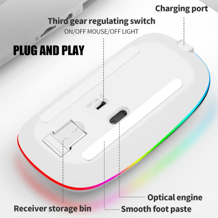 XUNSVFOX XYH50 4 Keys USB Charging Business Office Wireless Light Mouse