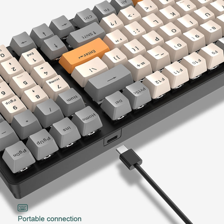 Игровая светящаяся проводная механическая клавиатура ZIYOU LANG K3 со 100 клавишами, длина кабеля: 1,5 м, стиль: