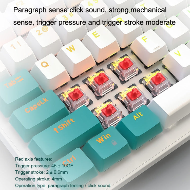 Игровая светящаяся проводная механическая клавиатура ZIYOU LANG K3 со 100 клавишами, длина кабеля: 1,5 м, стиль: