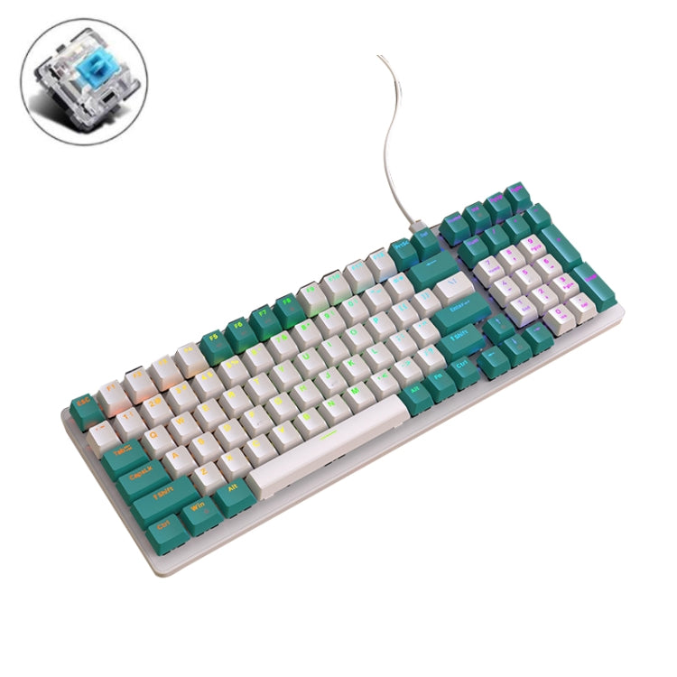 Игровая светящаяся проводная механическая клавиатура ZIYOU LANG K3 со 100 клавишами, длина кабеля: 1,5 м, стиль:
