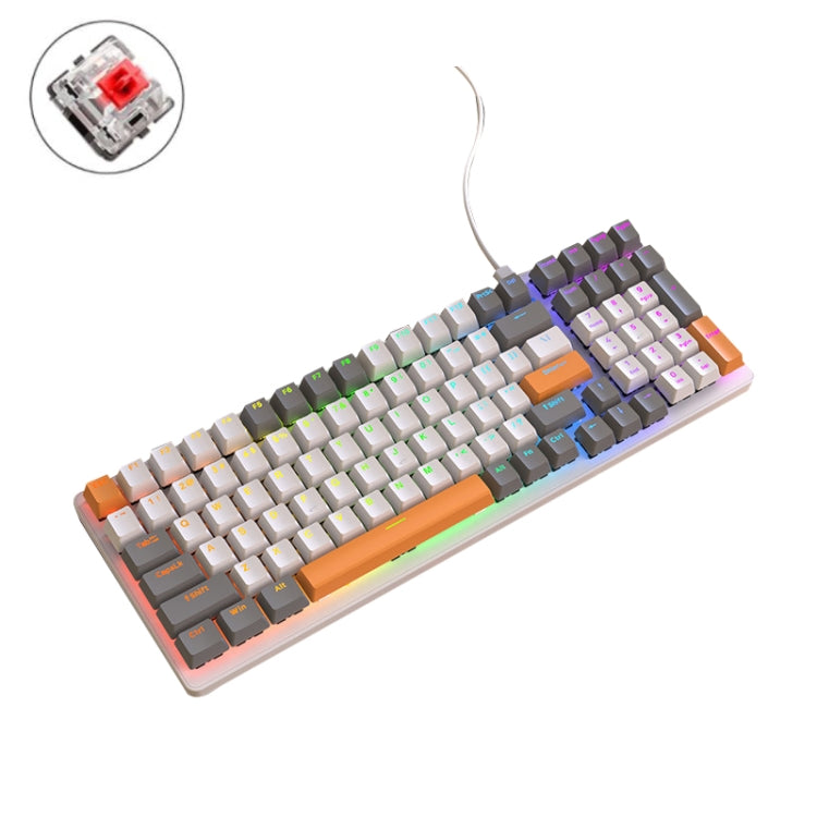 Игровая светящаяся проводная механическая клавиатура ZIYOU LANG K3 со 100 клавишами, длина кабеля: 1,5 м, стиль: