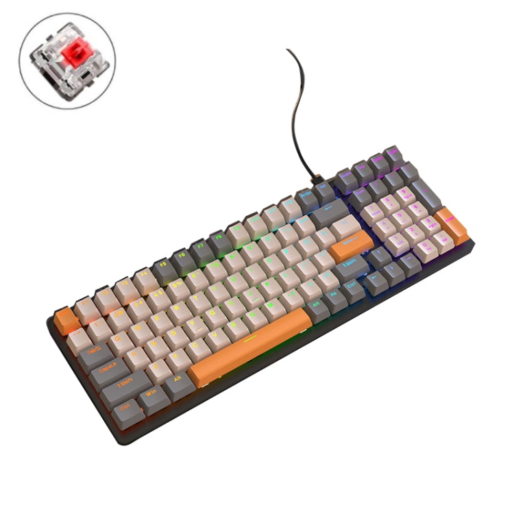Игровая светящаяся проводная механическая клавиатура ZIYOU LANG K3 со 100 клавишами, длина кабеля: 1,5 м, стиль: