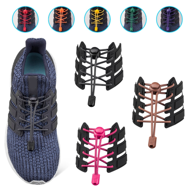 1PAIR Spring Buckle Lazy Elastic Shoolaces для взрослых и детей