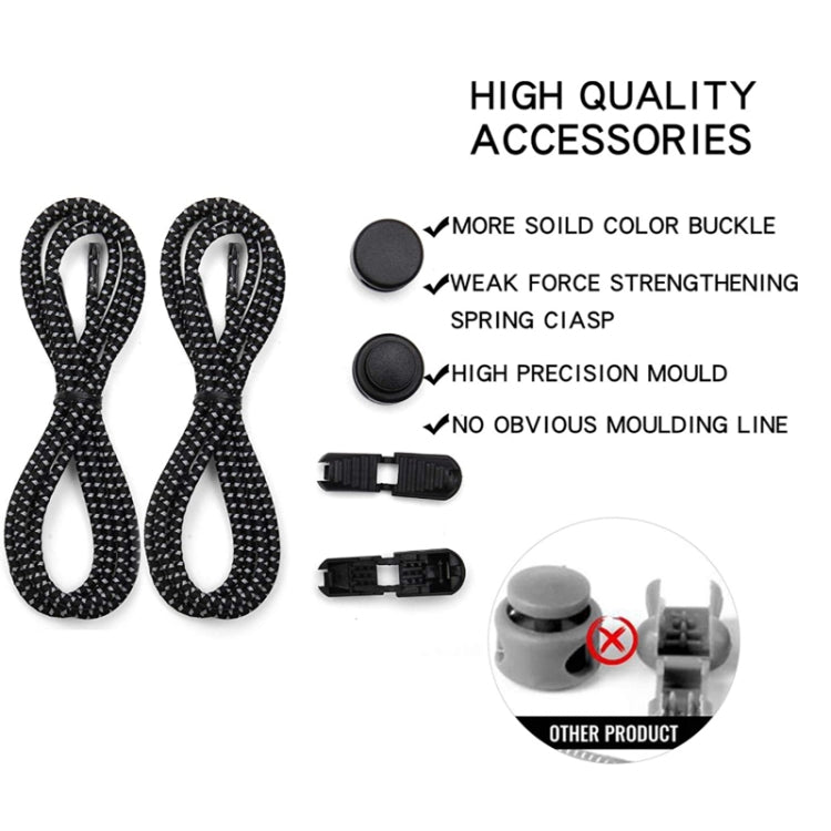1PAIR Spring Buckle Lazy Elastic Shoolaces для взрослых и детей