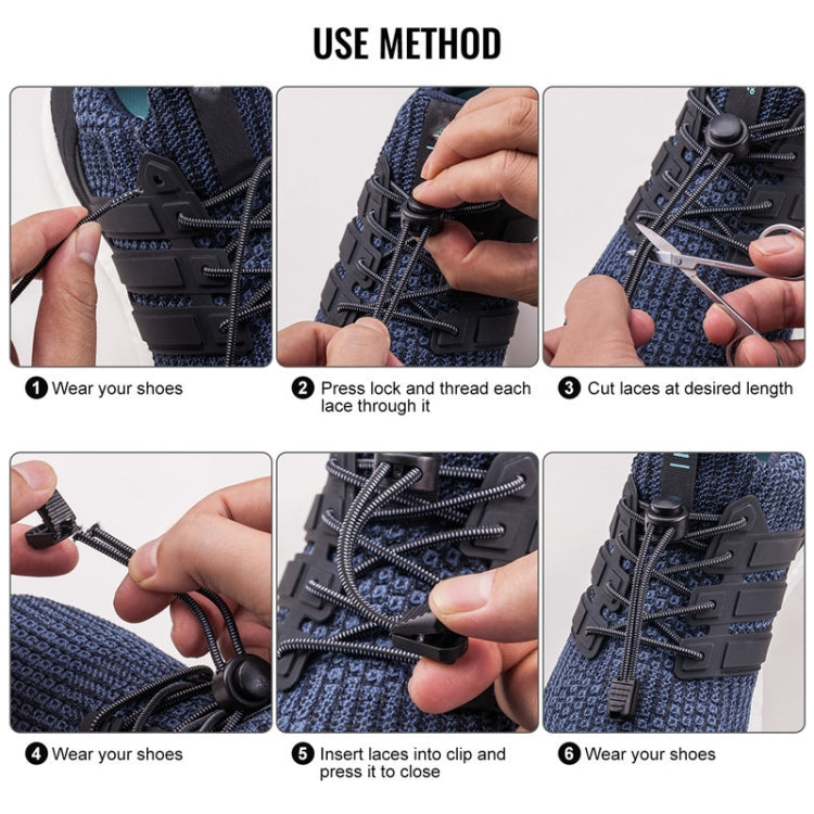 1PAIR Spring Buckle Lazy Elastic Shoolaces для взрослых и детей