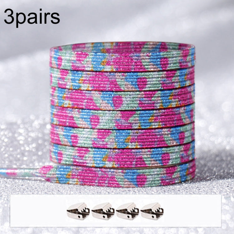3PARSE ELASTIC NO TIE SHOELACES Металлические замки ослепительные цветные шнурки