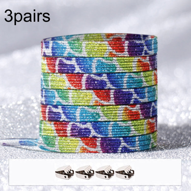 3PARSE ELASTIC NO TIE SHOELACES Металлические замки ослепительные цветные шнурки