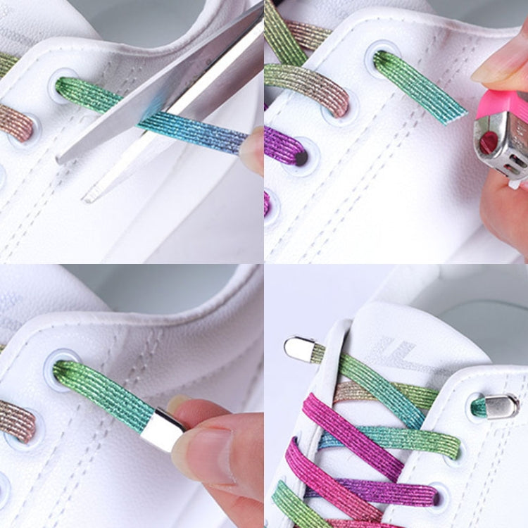 3PARSE ELASTIC NO TIE SHOELACES Металлические замки ослепительные цветные шнурки