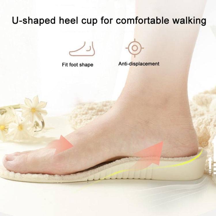 3pairs Winter Velvet Insoles Warm Inner Height Increase Insoles