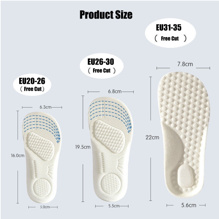 6pairs Kids пена стельки мягкие дышащие спортивные стельки