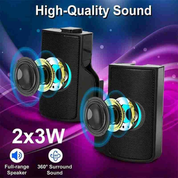 Mini Clip-On USB Stereo Speaker Soundbar for Notebook Laptop PC Desktop Tablet