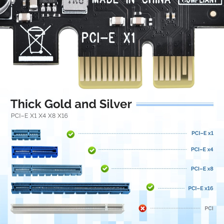 PCE7USB-R05 PCI-E To USB 3.2 GEN1 7-Port 19PIN Expansion Card Super Speed 5Gbps