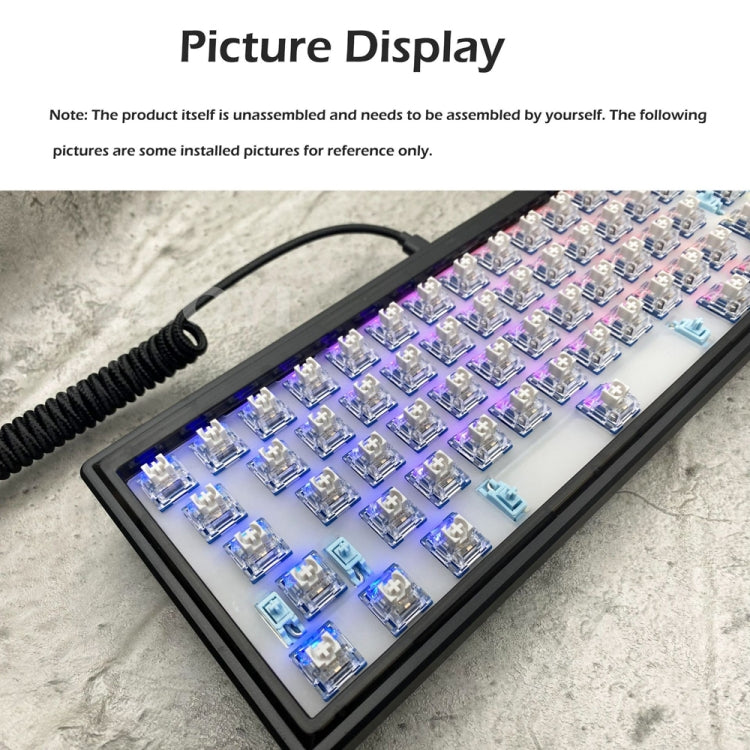 Karstās nomaiņas vārpstas vadu RGB fona apgaismojuma pielāgots mehāniskās tastatūras komplekts