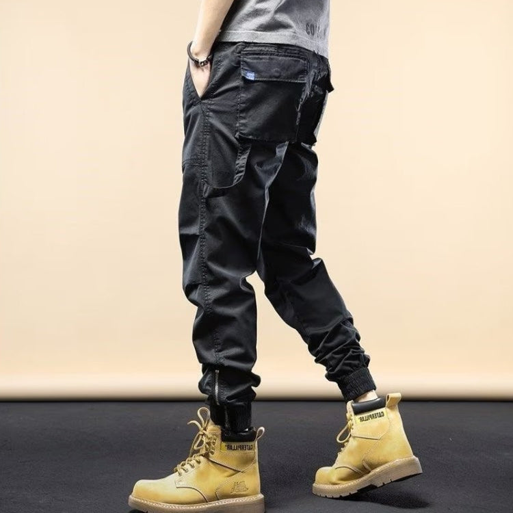 Mens Overalls Long Pants Casual Loose Leg Jeans