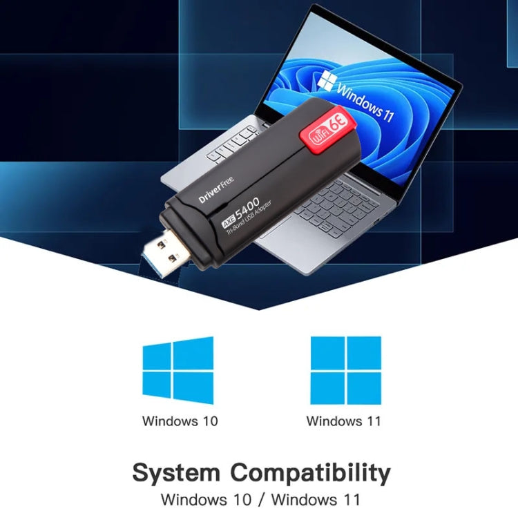 AX5400M 2.4G/5G/6G WIFI 6E Standard USB 3.0 Network Card WIFI Transmitter Receiver
