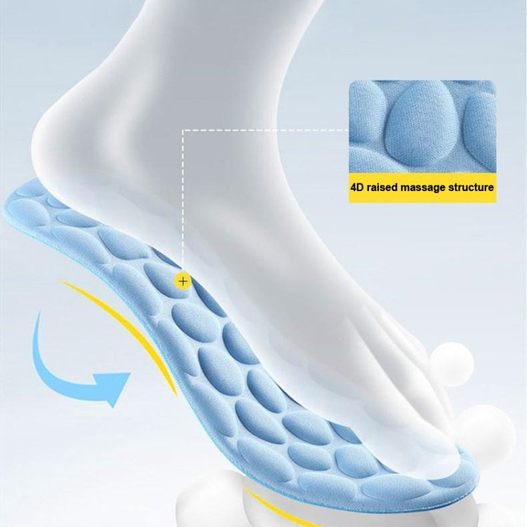 1pair 4D Massage Insole Imitation Pebbles Full Palm Sports Insole