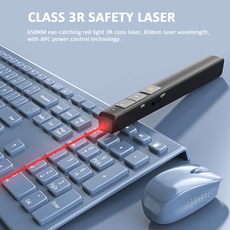 Deli 2.4GHz Page Turner USB Clicker With Red Light For PPT