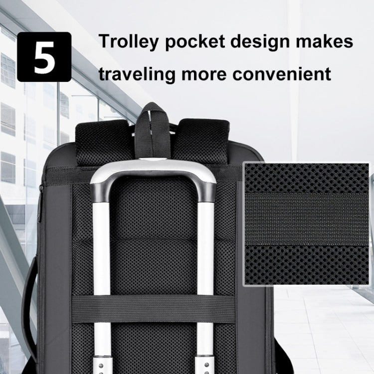 Expandable Business Waterproof Laptop Backpack With USB Port