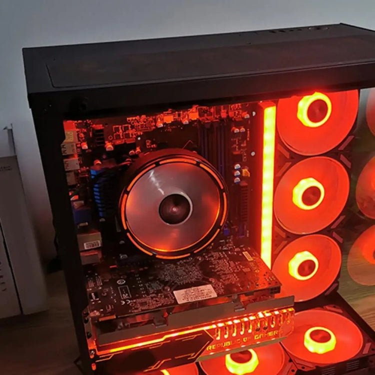 COOLMOON CPU dzesētājs galddatoram ar automātisku krāsas maiņu, daudzplatformu klusināts dzesēšanas ventilators