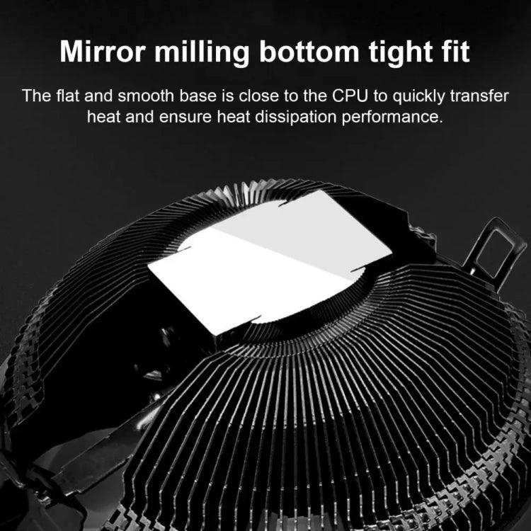 COOLMOON CPU dzesētājs galddatoram ar automātisku krāsas maiņu, daudzplatformu klusināts dzesēšanas ventilators
