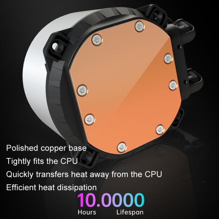 COOLMOON CM-YM-240T digitālais ARGB objektīva izdevums integrēts ūdens dzesēšanas procesora dzesētājs temperatūras displejs procesora ventilators