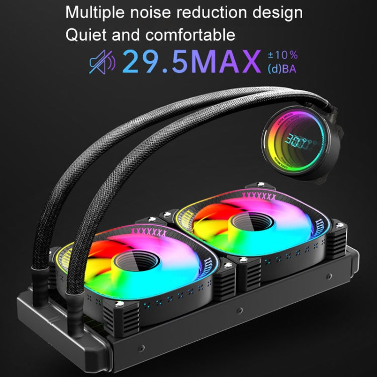 COOLMOON CM-YM-240T digitālais ARGB objektīva izdevums integrēts ūdens dzesēšanas procesora dzesētājs temperatūras displejs procesora ventilators