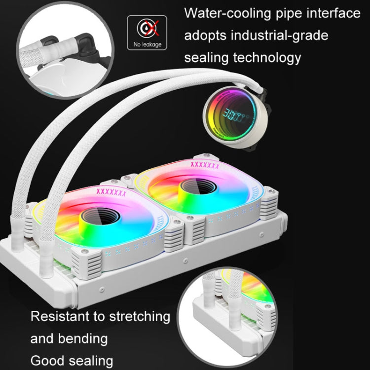 COOLMOON CM-YM-240T digitālais ARGB objektīva izdevums integrēts ūdens dzesēšanas procesora dzesētājs temperatūras displejs procesora ventilators