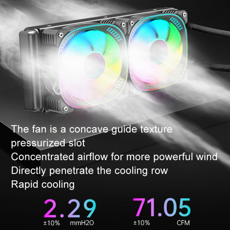 COOLMOON CM-YM-240T digitālais ARGB objektīva izdevums integrēts ūdens dzesēšanas procesora dzesētājs temperatūras displejs procesora ventilators