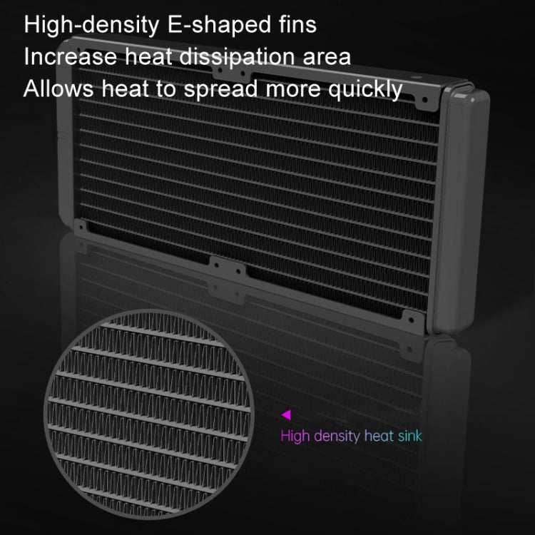 COOLMOON CM-YM-240T digitālais ARGB objektīva izdevums integrēts ūdens dzesēšanas procesora dzesētājs temperatūras displejs procesora ventilators