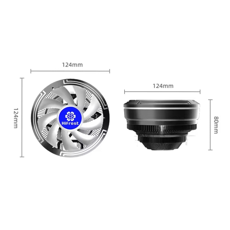 LED krāsaina gaisma 4Pin dzesētāja darbvirsmas CPU dzesēšanas ventilators