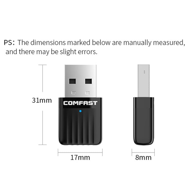 COMFAST CF-WU811AC V3 5G Dual Band 650Mbps USB Wireless Network Card WIFI Receiver