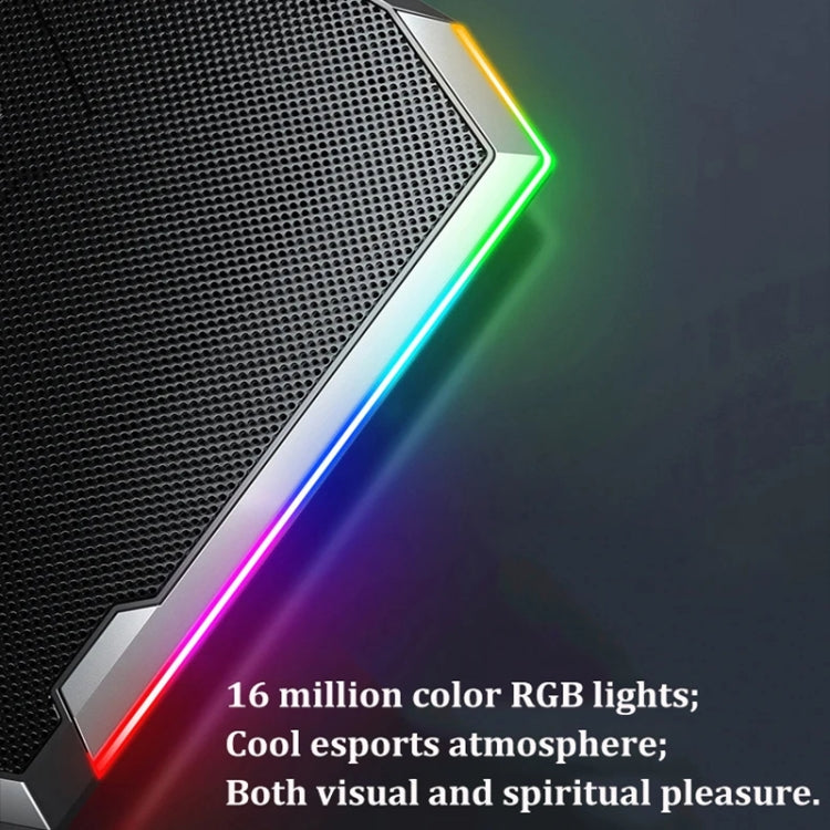 ICE COOREL 8 ventilatoru regulējams klēpjdatora statīva radiators ar RGB apkārtējās vides apgaismojumu