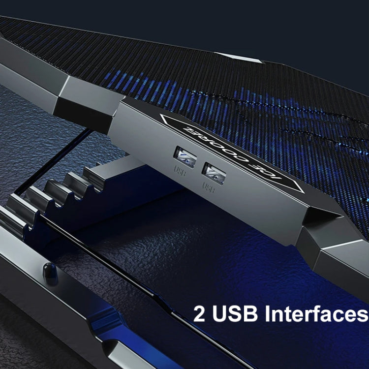 ICE COOREL 8 ventilatoru regulējams klēpjdatora statīva radiators ar RGB apkārtējās vides apgaismojumu