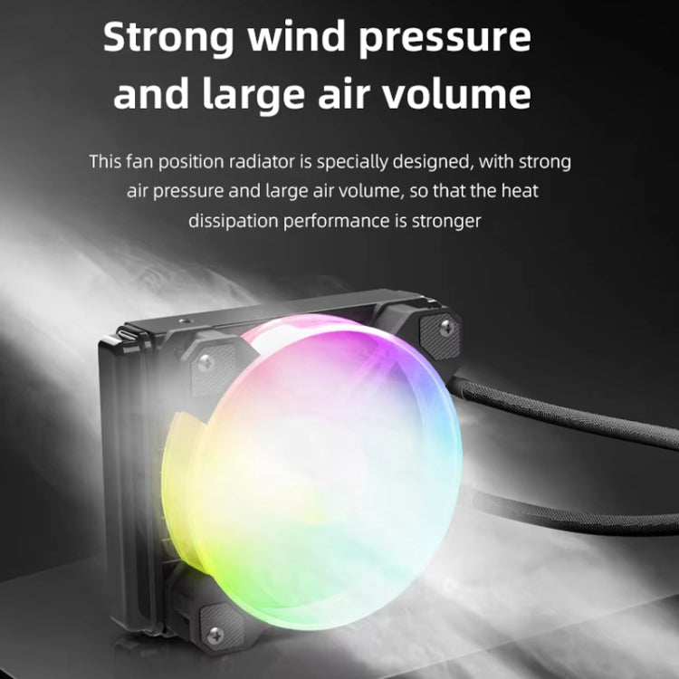 COOLMOON RGB120 5V ARGB integrēts vienas rindas daudzplatformu procesora dzesētājs