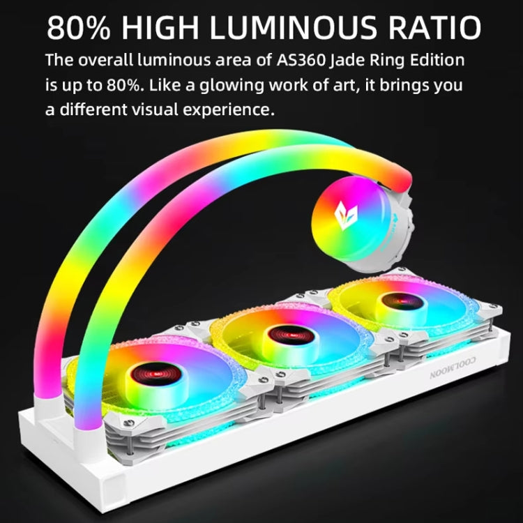 COOLMOON AS360 Magic Diamond Edition datora dzesētājs ARGB ūdens dzesēšanas apgaismojums integrēts procesora radiators